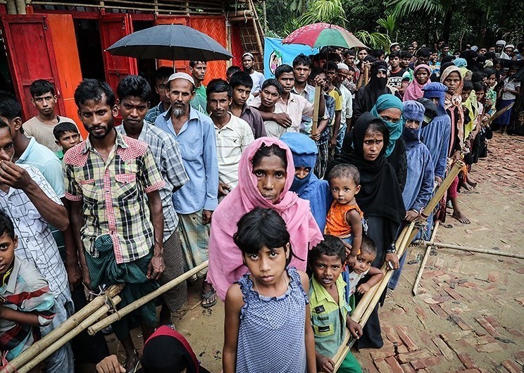 Rohingyas at the Kutupalong refugee camp in Bangladesh, October 2017